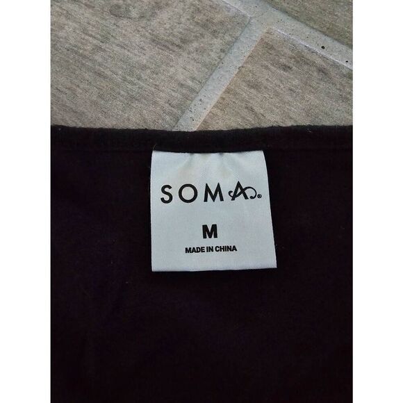 Lot of Two Soma‎ Sleepshirts Temptation Cami Lacey Sleep Top Blue and Black Size - Picture 12 of 15